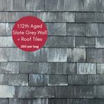 Dolls House 1:12th Scale 250 x Styrene Miniature Roof Tiles in Aged Slate Grey