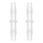2Pcs Plastic Hose Barb Fitting 3/16"x3/16" Barb Pipe Connectors Fitting Adapter