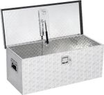 36" Truck Bed Tool Box w/Side Handle & Lock & Keys for RV Trailer & Truck Silver