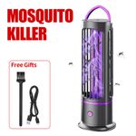 Mosquito Killer Lamp Electric Rechargeable Zapper Bug Fly Insect Trap UV Light~