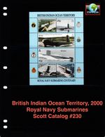 $17.00 Scott Value - 2000 BIOT BR INDIAN OCEAN Submarines s/s CV MNH NH UMM