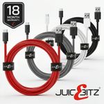 JuicEBitz® USB Type A to Type-C Charger Data Cable for Android USB-C Fast Charge