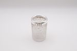 Antique Silver Mounted Small Glass Match Striker Hallmarked Birmingham 1898
