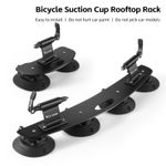 WEST BIKING Bicycle Rooftop Carrier Rack Car Roof Vacuum Suction Cup Bike Rack