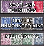 1958 - 1969 (Multiple Listing) Scotland Wilding Definitive Unmounted Mint MNH