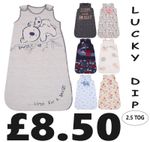 Baby Winter Sleeping Bag 2.5 Tog 100% Cotton Sizes 0-36M Boys Girls *LUCKY DIP*