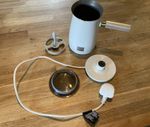 Hotel Chocolat Velvetiser Machine Hot Chocolate Maker Milk Frother White Silver