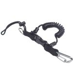 Lomo Diving Lanyard Quick Release- With Ring & Stainless Ring Clip - Divers coil