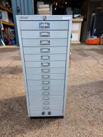 Bisley 15 Drawer Steel Multidrawer Cabinet - Light Grey Office Storage