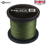 Dorisea Mega 8 Strand 300m~1000m Dynema Army Green X8 Braided Fishing Line UK