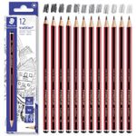 Staedtler Tradition Pencils Sketching 6B 5B 4B 3B 2B B HB F H 2H 3H 4H 12 Pack