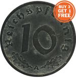 10 GERMAN REICHSPFENNIG FROM 1940-1945 - CHOICE OF DATE - GERMANY