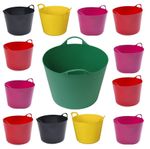 FLEXI TUB WITH HANDLE BUILDER TRUG CONSTRUCTION CONTAINER BUCKET LAUNDRY BASKET