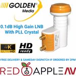 Universal 0.1db Twin 2 Output 40mm Collar Satellite LNB Hotbird Astra Freesat