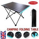 Folding Aluminium Camping Table | Outdoor Picnic Camping Garden Hiking Table UK