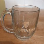 Vintage Guinness half pint glass tankard Crown Stamp gold print harp logo