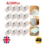 8/20Pack Mini Swivel Caster Wheels – Self-Adhesive Stainless Steel Rollers Set