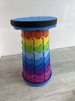 Portable Telescoping Stool Collapsible Folding Expanding Outdoor Camping Seat
