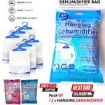 Wardrobe Dehumidifier Hanging Bags Leak Proof Storage Hanging Hook Damp Remover