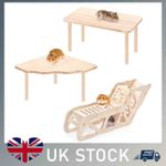 3PCS Wooden Hamster Game Platform Kit , Hamster Cage Accessories Brand New UK
