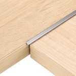 2Pcs, 2.9Ft x 0.24" T-Molding Floor Transition Strip Floor Gap Trim Gray