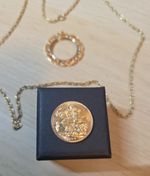 1908 22ct Gold Full Sovereign Coin London Mint, With 9ct Pendant And Rope Chain