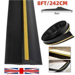8ft Universal Seal Garage Door Floor Threshold Black Rubber Safety Strip 8cm UK