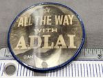 RARE 1956 Adlai Stevenson "All The Way" Vari-Vue Lenticular Flicker Pin 2.5"
