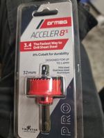 ARMEG ACCELER8 Impact HSS Cobalt Sheet Metal Holesaw Drill,32mm