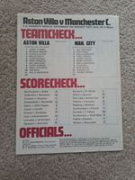 Aston Villa v Manchester City Charity Shield 5 August 1972