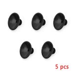 5pcs Rubber Suction Cups 2cm Dia for Aquarium Fish Tank Bowl Tools Black