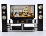 2019New Arrival Mini HiFi 1:6 TV Home Theater Cabinet For 11.5in Doll Furniture
