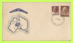 Australia 1957 QEII 4d & 1/7 definitives on First Day Cover