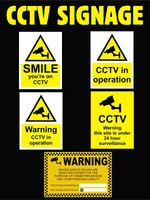 CCTV Signs - CCTV Warning Signs, Adhesive outdoor vinyl stickers / plastic signs