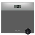 Salter Digital Bathroom Scale Body Weight Display Glass Platform Silver/Grey