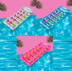 Hello Summer Inflatable Pool Lounger Floating Swimming Beach Pool Air Mat Bed