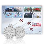 Red Arrows 50p BU Coin and Stamps Cover from Royal Mail, The Royal Mint