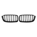 KIDNEY GRILLE DOUBLE SLAT GLOSS BLACK GRILL FOR BMW 3 SERIES F30 F31 2012-2019