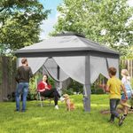 Pop Up Gazebo Foldable Canopy Tent w/ Height Adjustable and Carrying Bag