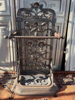 Antique Ornate Stick Stand, English, Cast Iron, Hallway Umbrella Rack, Victorian