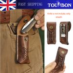 TOURBON 3.5inch EDC Pocket Folding Knife Sheath Knives Blade Case Belt Clip UK