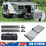 3x2.4m Campervan Awning Canopy Sun Shade Shelter with Poles Caravan Motorhome