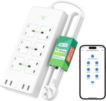 Smart Extension Lead 6 UK Sockets 4 USB-A Ports WiFi App Alexa Voice Control