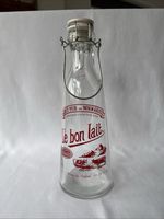 Vintage French Country Style Milk Bottle Le Bon Lait Pur de Normandie