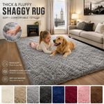 Fluffy Rugs Anti-Slip Large Shaggy Rug Super Soft Mat Living Room Bedroom Carpet
