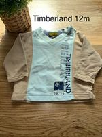 Timberland Unisex Baby Blue & Beige Logo Sweatshirt V-Neck Button 12m