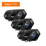 3x M1-S Pro Motorcycle Intercom 10 Riders Group 2000m Helmet Headset Bluetooth