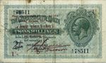 BRITISH MALTA 1 OLD MALTESE SHILLING BANKNOTE 1942 (POUND) *OVERPRINT GEORGE V
