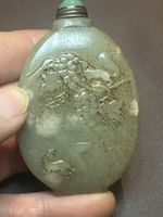 Chinese Qing Dynasty Antiques Jade Snuff Bottle