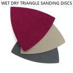 Triangle Sanding Discs Pads Hook & Loop Sandpaper Sheets 60 - 10000 Grit Wet Dry